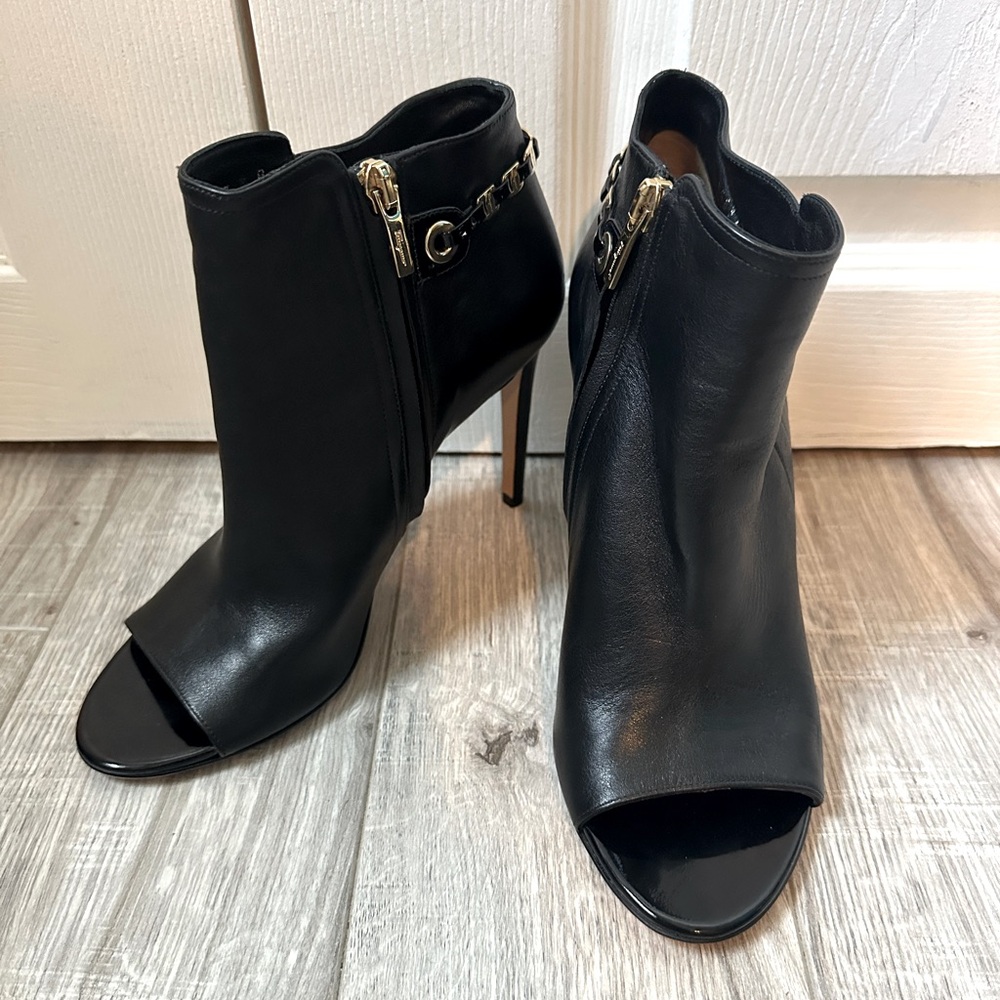Ferragamo Peep Toe Booties